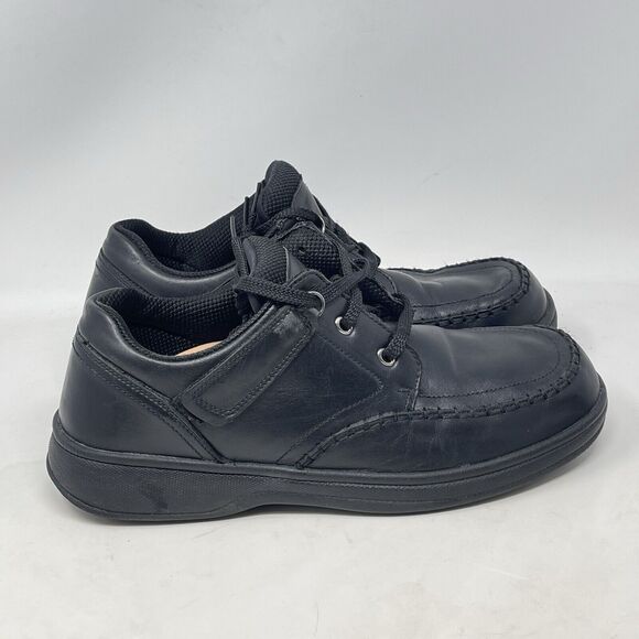 Orthofeet Jackson Tie-Less Shoes Mens 12 D Black Leather Lace Up Oxford Comfort main image 5